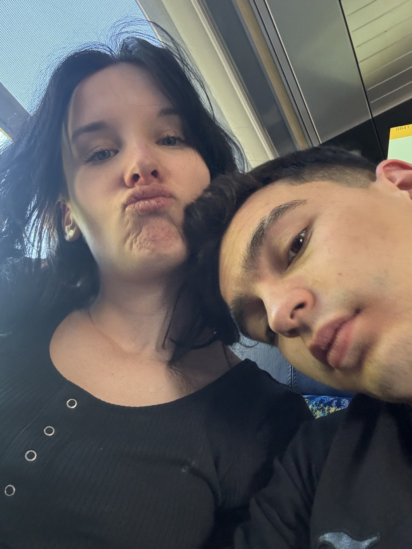 Una foto juntos en el tren